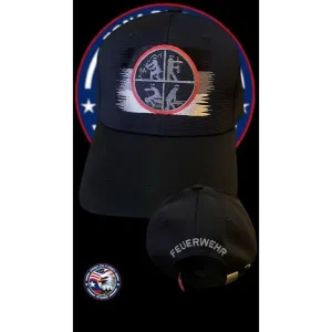 Gorra Feuerwehr logo bandera escala de grises