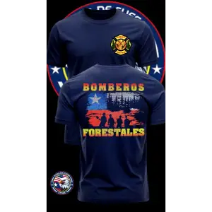 Polera Bomberos Forestales Chile Bandera