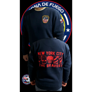 Poleron FDNY cuello Polo Azul Marino